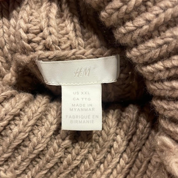 H&M Beige Tan Camel Sweater XXL - Picture 2 of 10